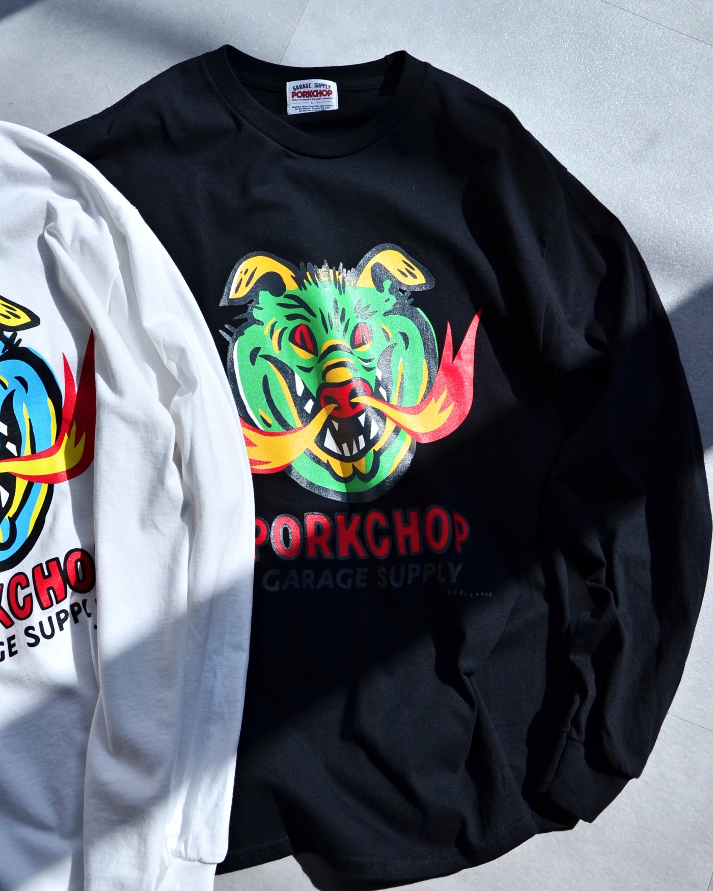 PORKCHOP | MASA SCULP L/S TEE A - Black