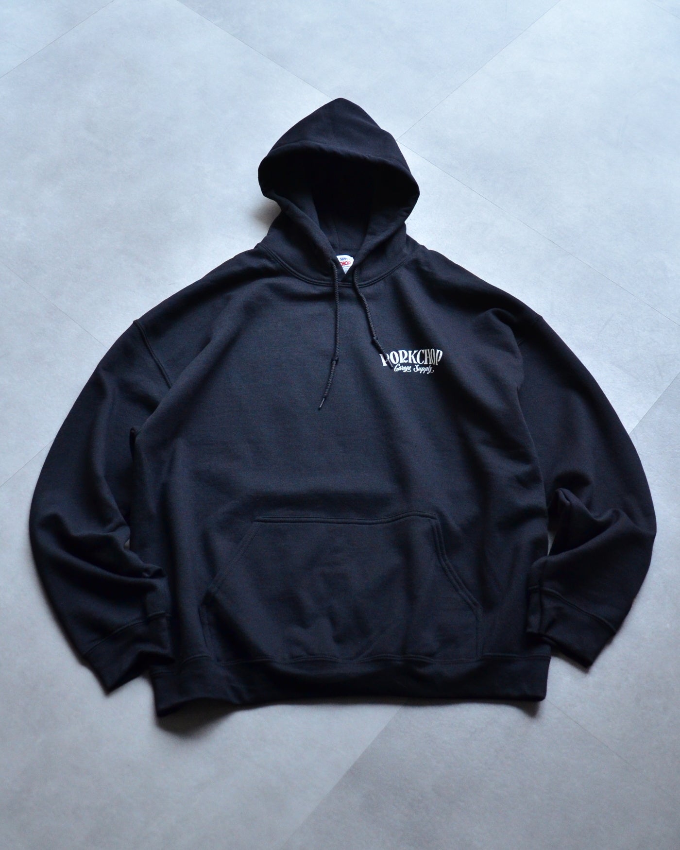 PORKCHOP | PORK BACK HOODIE - Black/White
