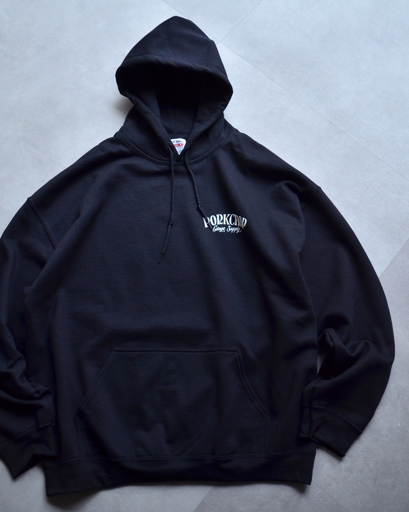 PORKCHOP | PORK BACK HOODIE - Black/White