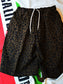 FLUTTER | The Holiday -Comfy fit- Cotton Twill Leopard Easy Short Pants - Brown