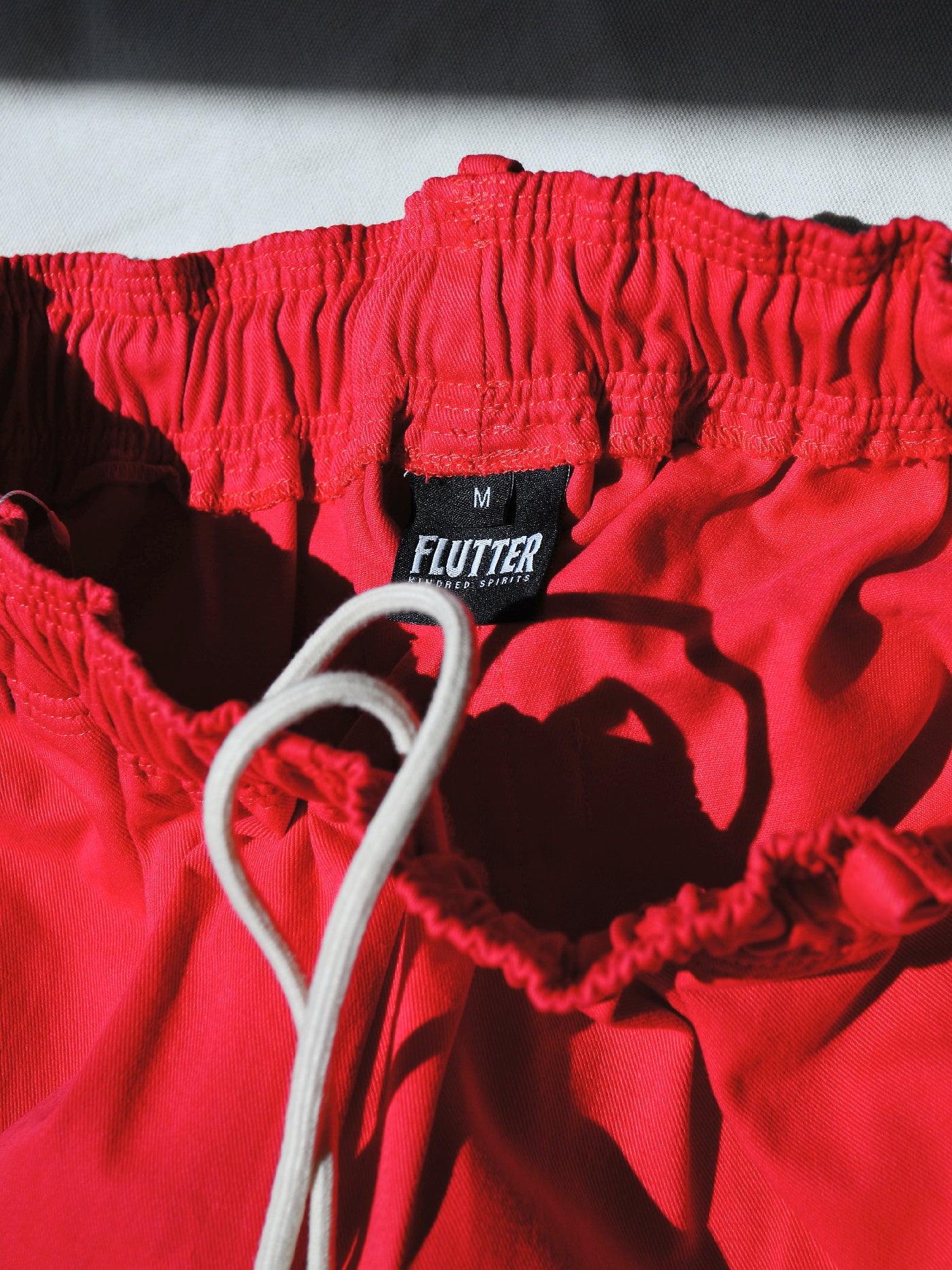 FLUTTER | The Holiday -Comfy fit- Cotton Twill Easy Pants - Coral Red