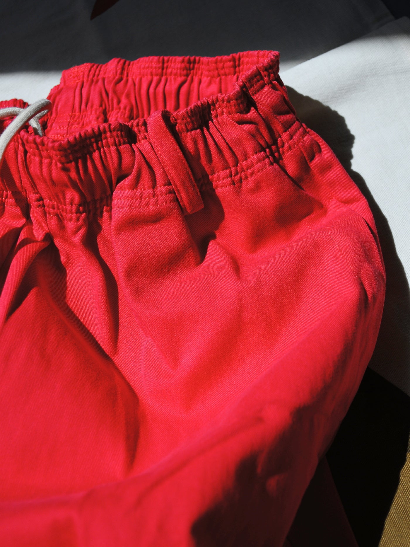 FLUTTER | The Holiday -Comfy fit- Cotton Twill Easy Pants - Coral Red