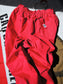 FLUTTER | The Holiday -Comfy fit- Cotton Twill Easy Pants - Coral Red