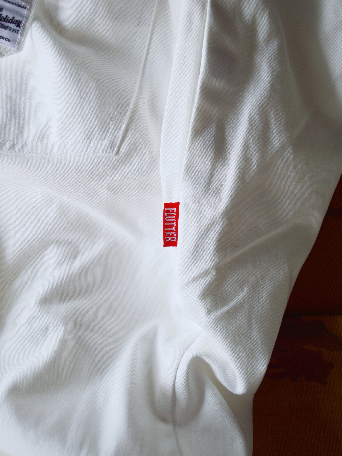 FLUTTER | The Holiday -Comfy fit- Cotton Twill Easy Pants - White