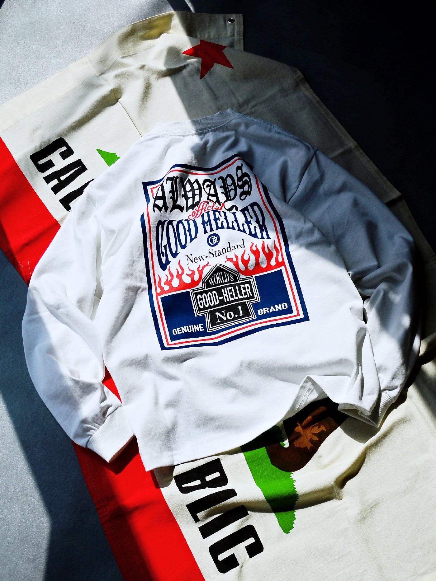 GOOD HELLER | PK LOGO 9.5oz L/S T-SHIRT - White