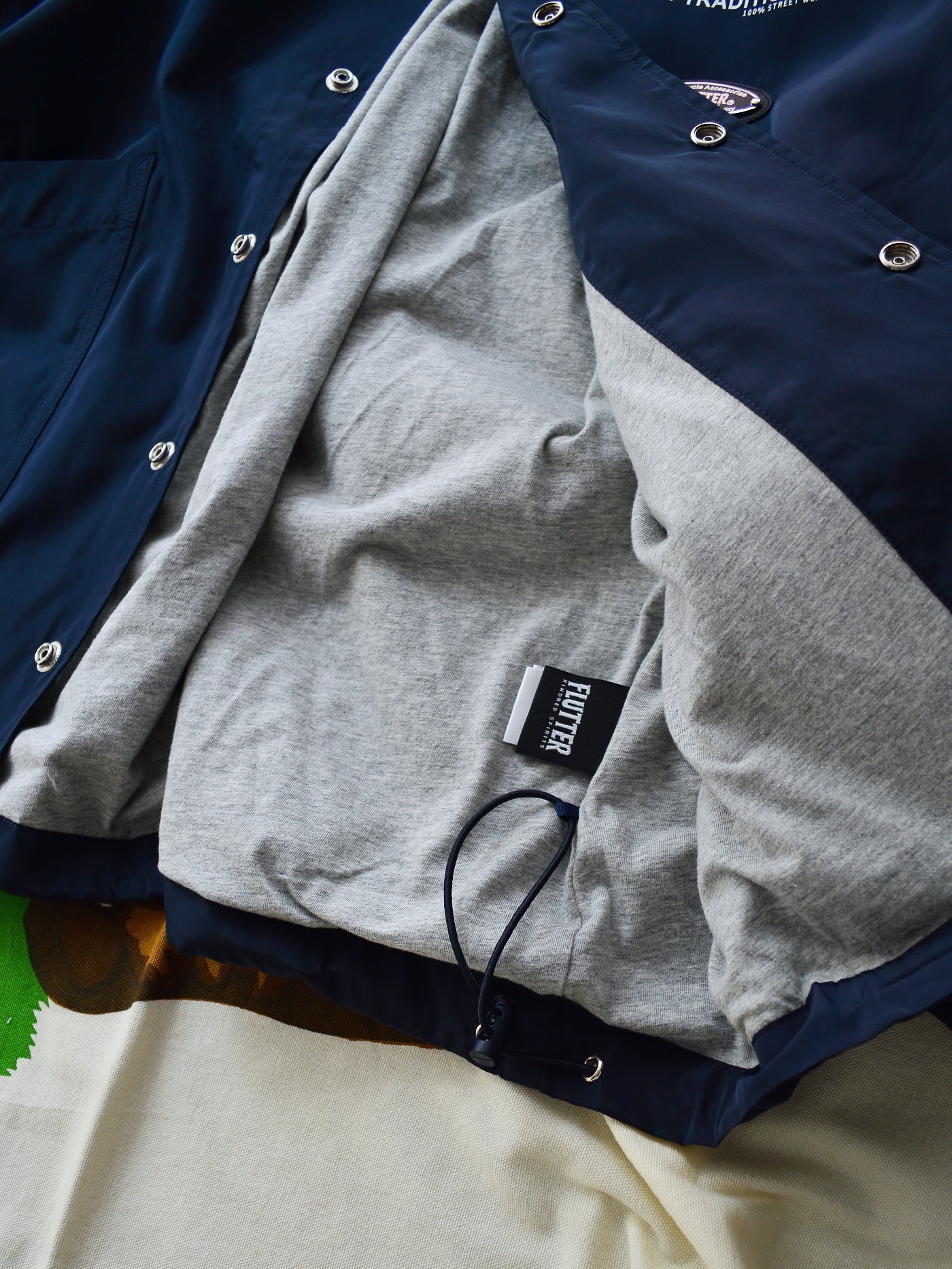 【9.21 (Sun) 12:00 Release】FLUTTER | "The Dress" OG Logo Windbreaker - Navy