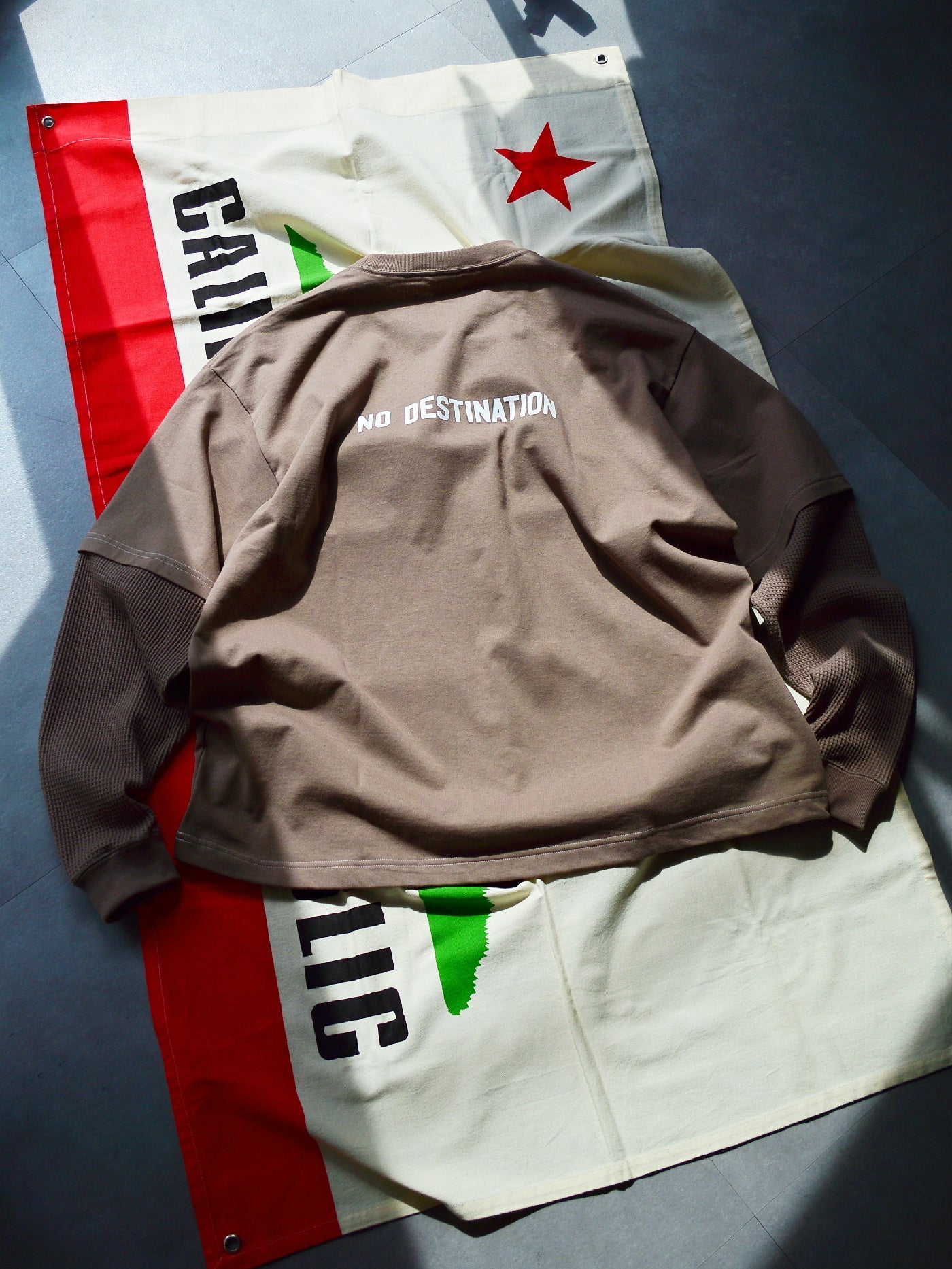 RADIALL | Board Walk - FAKE LAYERED T-SHIRT L/S - Taupe