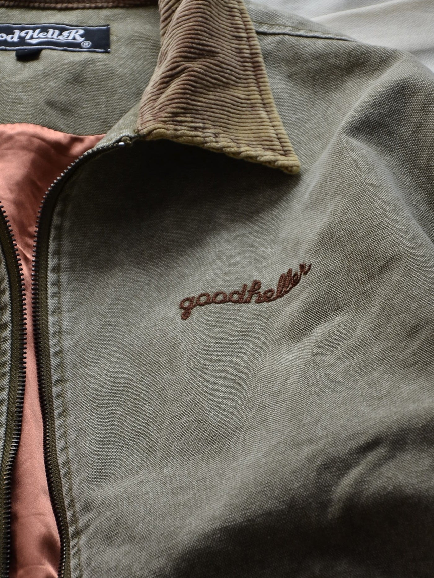 【10.25 (Sat) 12:00 Release】GOOD HELLER | HEAVY CANVAS DETROIT TYPE JACKET - Faded Olive
