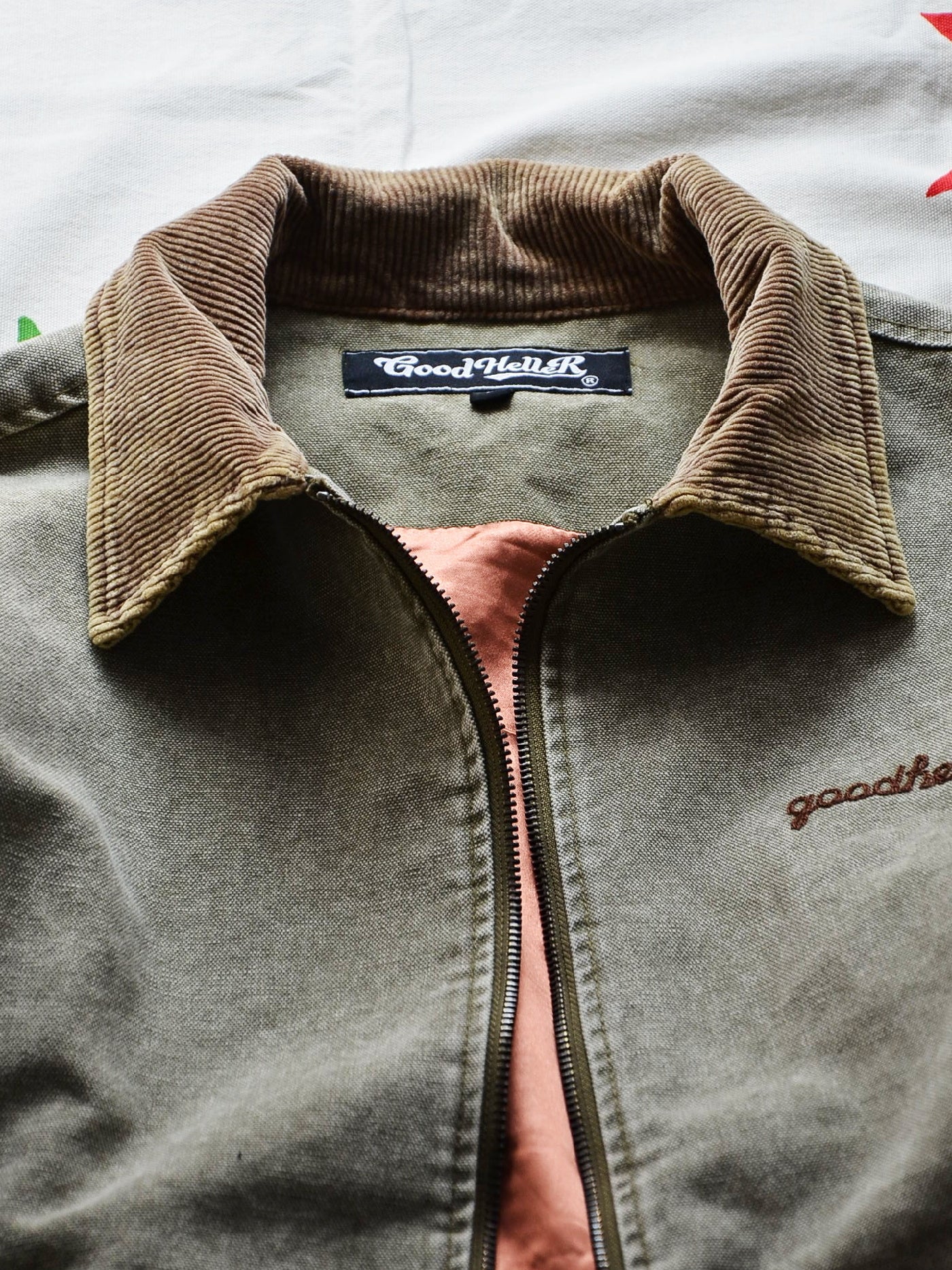 【10.25 (Sat) 12:00 Release】GOOD HELLER | HEAVY CANVAS DETROIT TYPE JACKET - Faded Olive