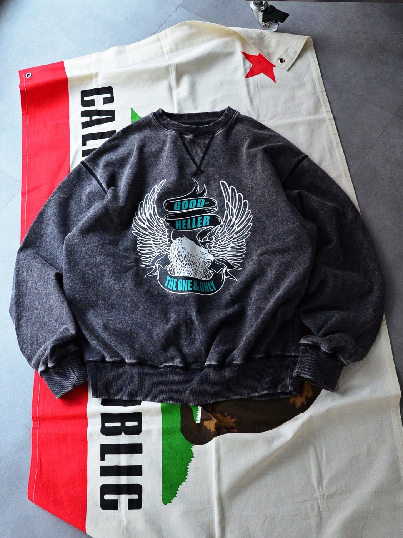 GOOD HELLER | LIMITED EAGLE LOGO USED CREW SWEAT