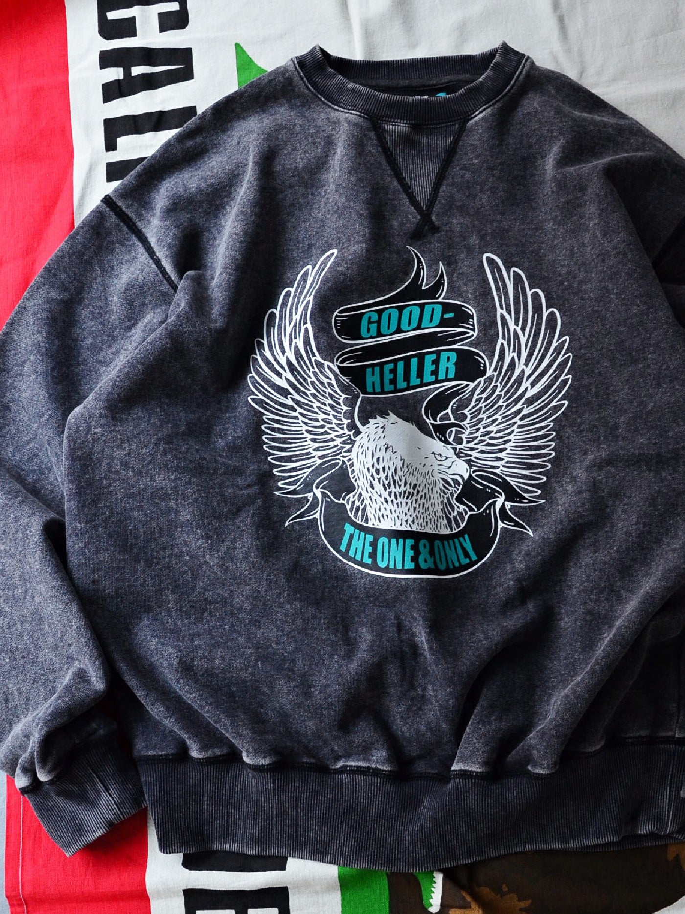 GOOD HELLER | LIMITED EAGLE LOGO USED CREW SWEAT
