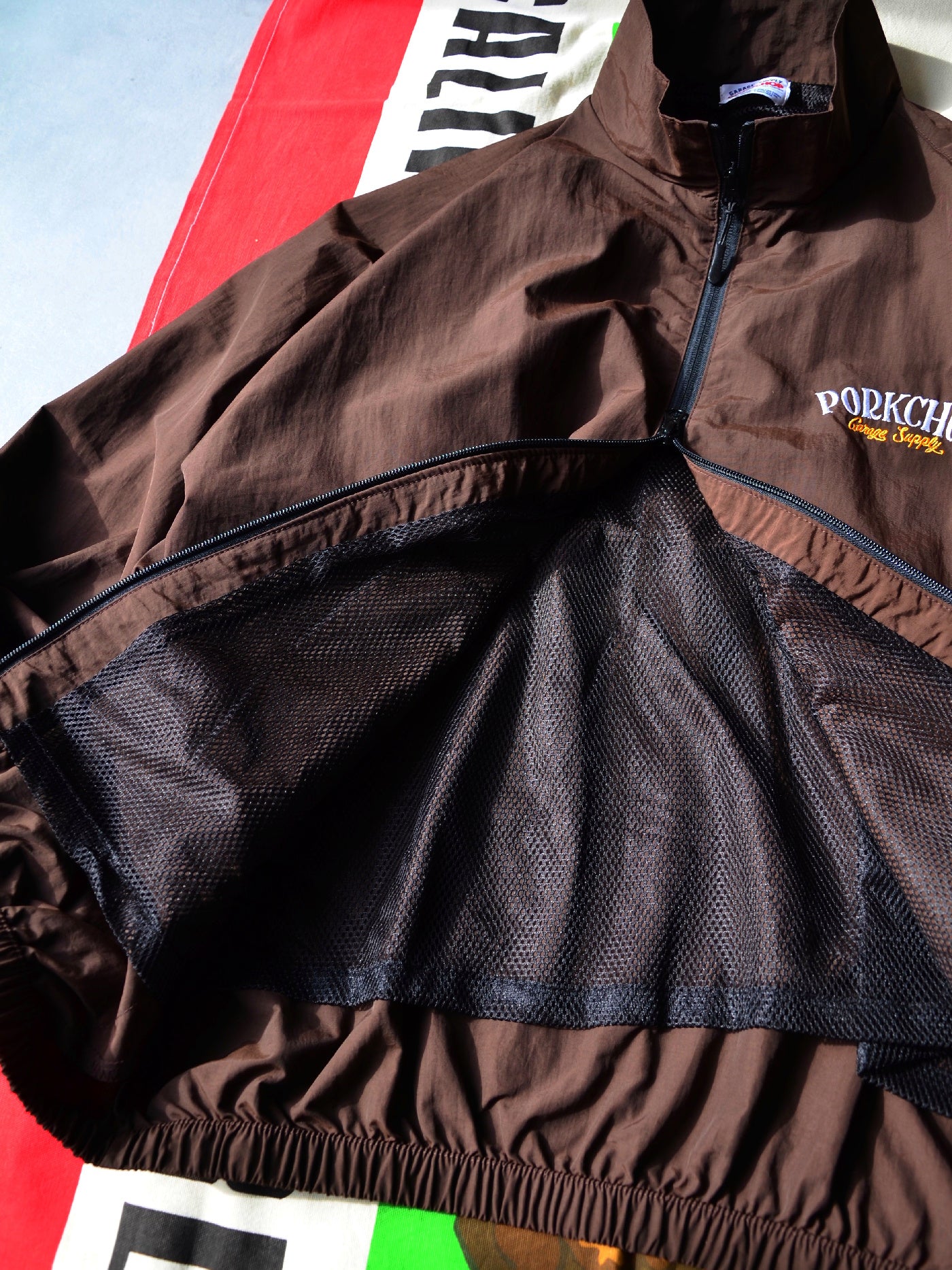 【11.2 (Sun) 12:00 Release】PORKCHOP | PORK BACK NYLON JKT - Dark Brown