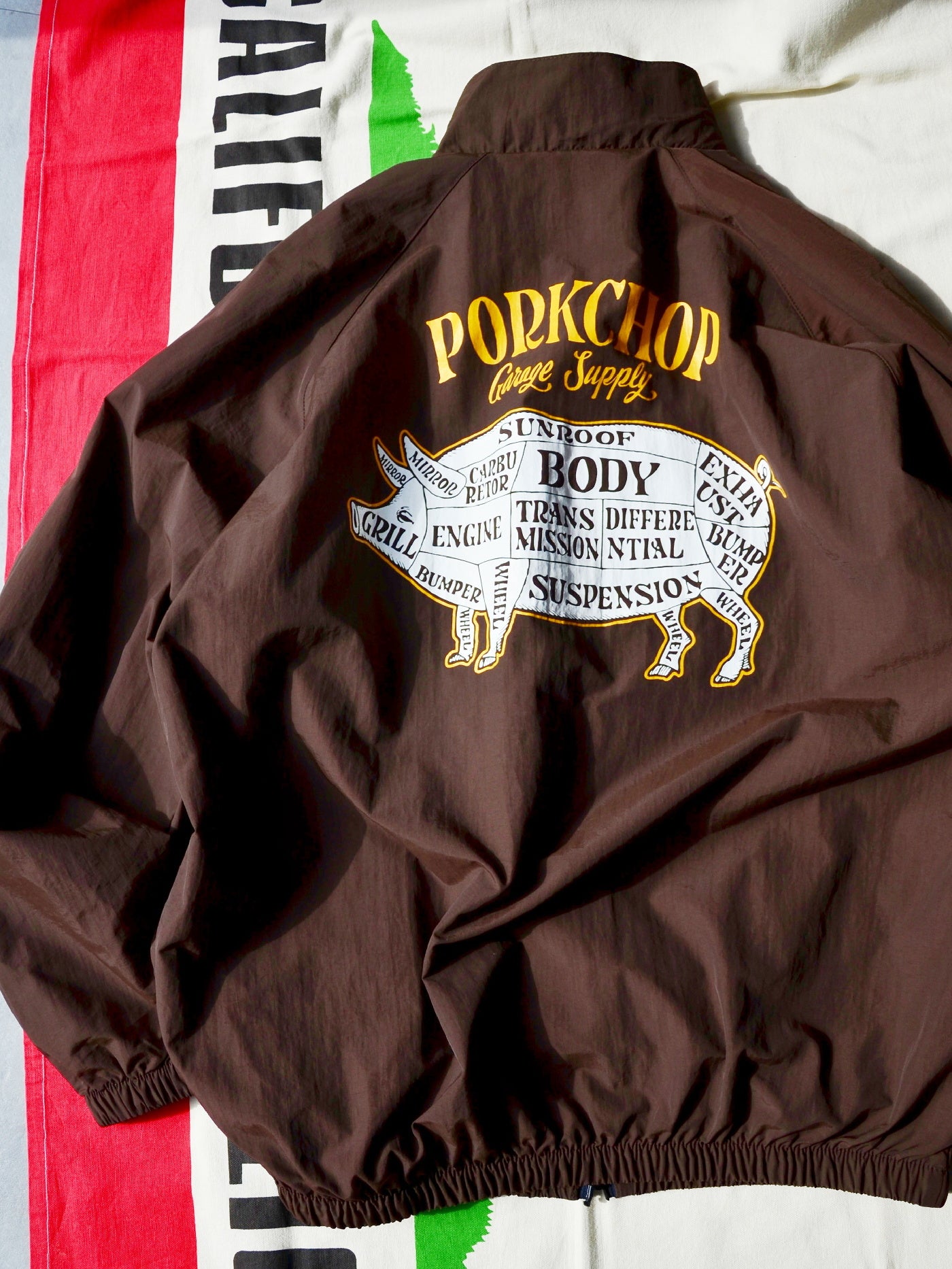 【11.2 (Sun) 12:00 Release】PORKCHOP | PORK BACK NYLON JKT - Dark Brown