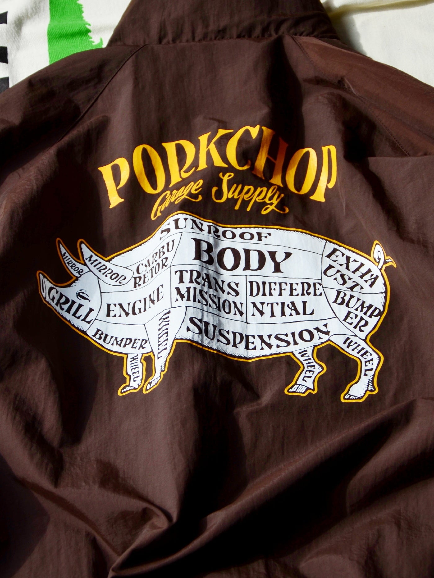 【11.2 (Sun) 12:00 Release】PORKCHOP | PORK BACK NYLON JKT - Dark Brown