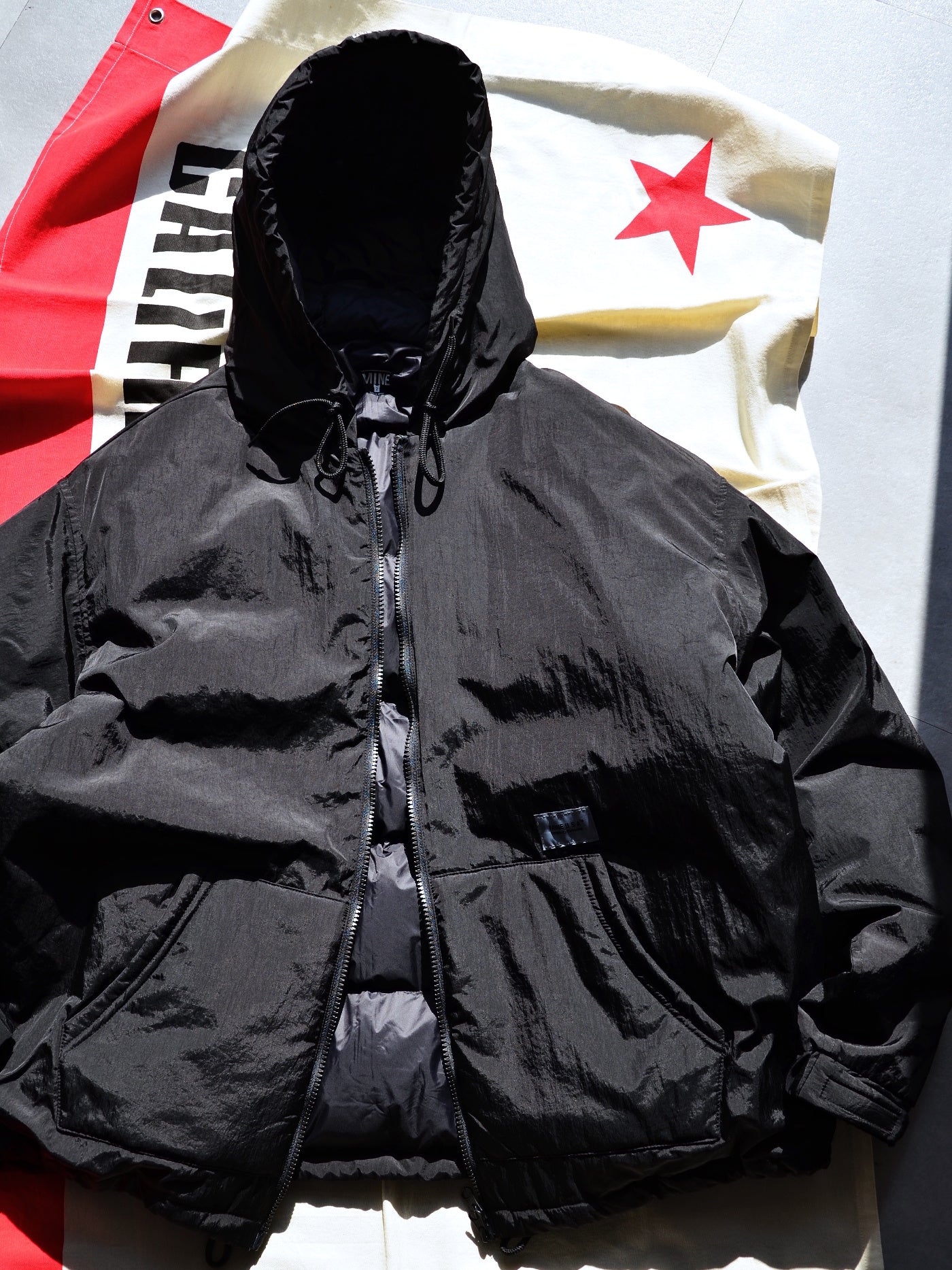 【11.15 (Sat) 12:00 Release】MINE USA | Down Double Zip Hoodie MINE×TAION - Black