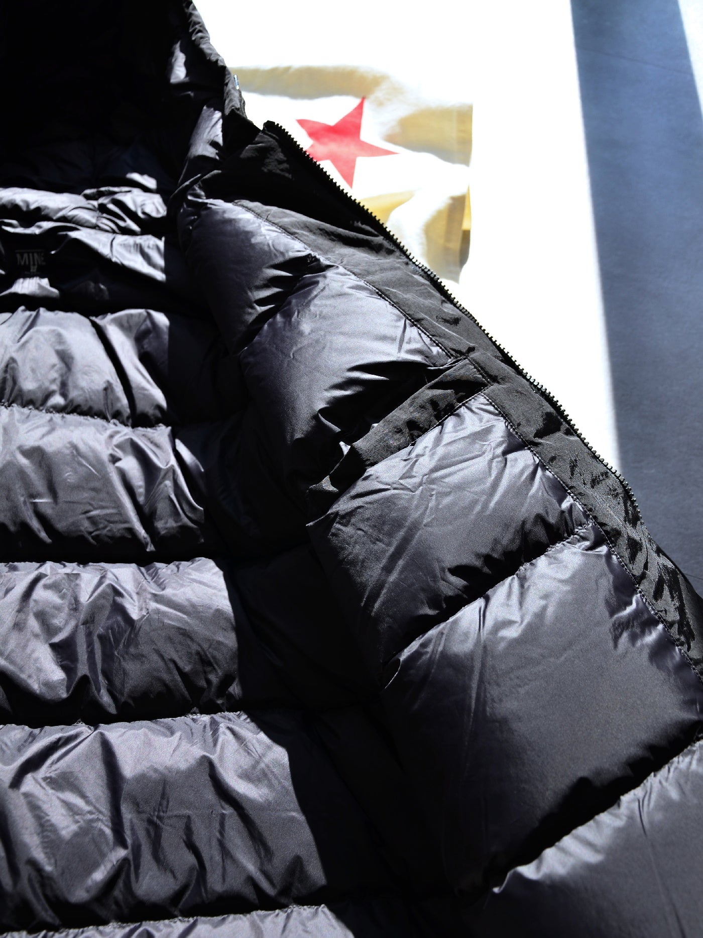 【11.15 (Sat) 12:00 Release】MINE USA | Down Double Zip Hoodie MINE×TAION - Black