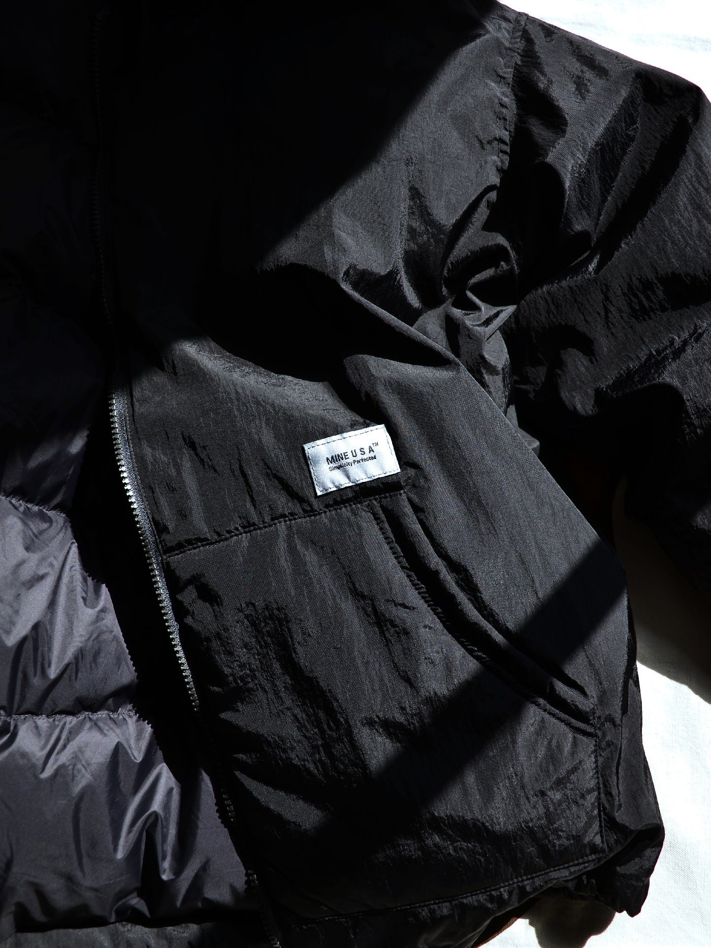 【11.15 (Sat) 12:00 Release】MINE USA | Down Double Zip Hoodie MINE×TAION - Black