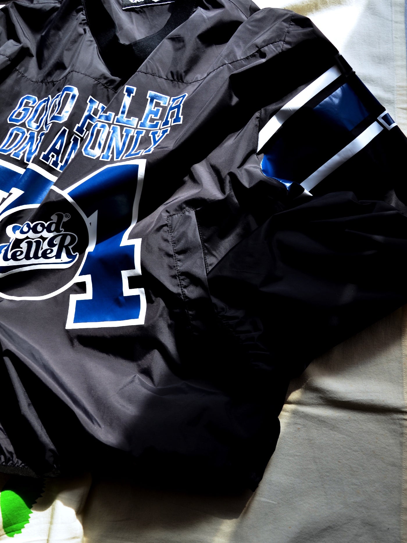 【1.24 (Sat) 12:00 Release】GOOD HELLER | NYLON FOOTBALL L/S T-SHIRT - Black