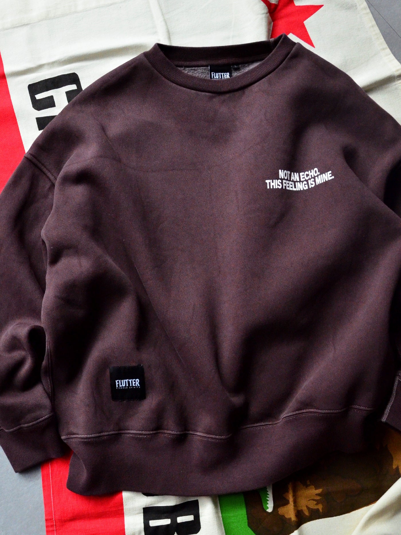 【2.7 (Sat) 12:00 Release】FLUTTER | Double Dyeing B/S Sweat - Brown