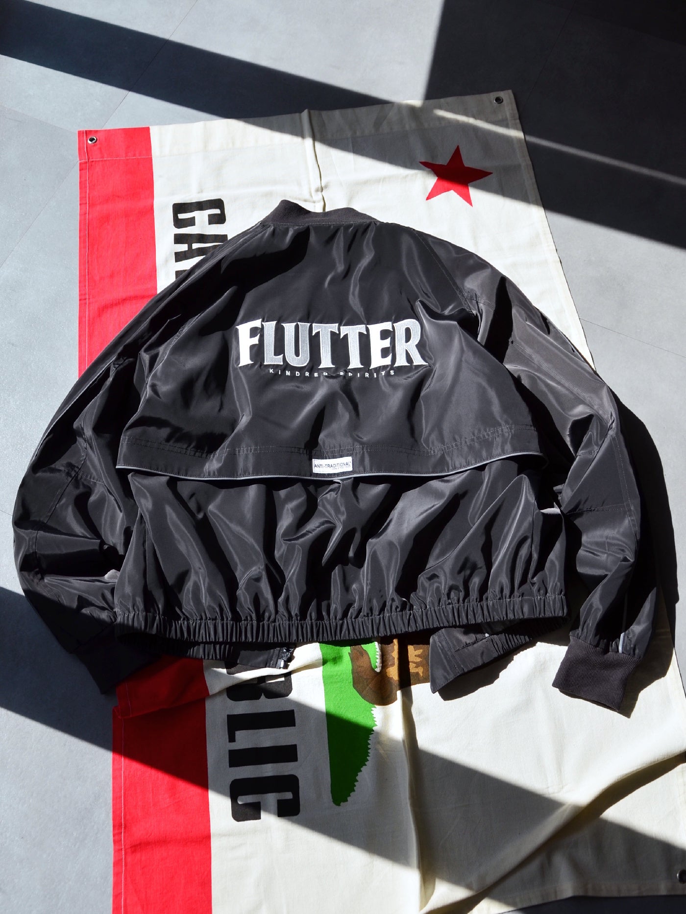 FLUTTER | OG Logo Bomber Jacket - Graphite Black