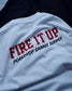 PORKCHOP | FIRE BLOCK MULTI L/S TEE - White