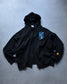 PORKCHOP | O.P. SQUARE ZIP UP HOODIE - Black
