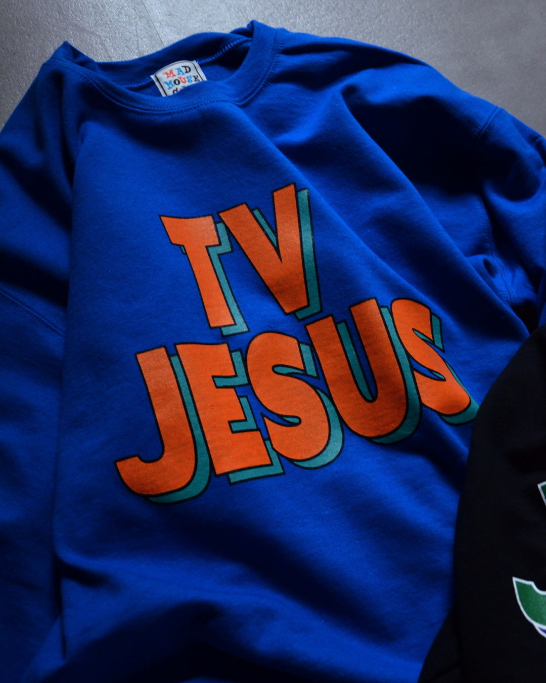 MAD MOUSE COMIC | TV JESUS SWEAT - Blue