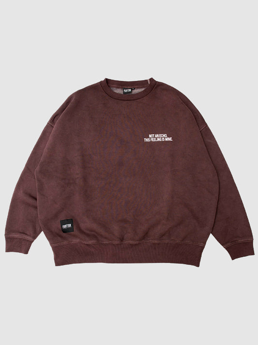 【2.7 (Sat) 12:00 Release】FLUTTER | Double Dyeing B/S Sweat - Brown