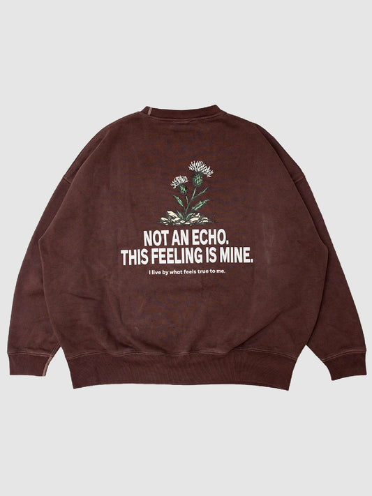 【2.7 (Sat) 12:00 Release】FLUTTER | Double Dyeing B/S Sweat - Brown