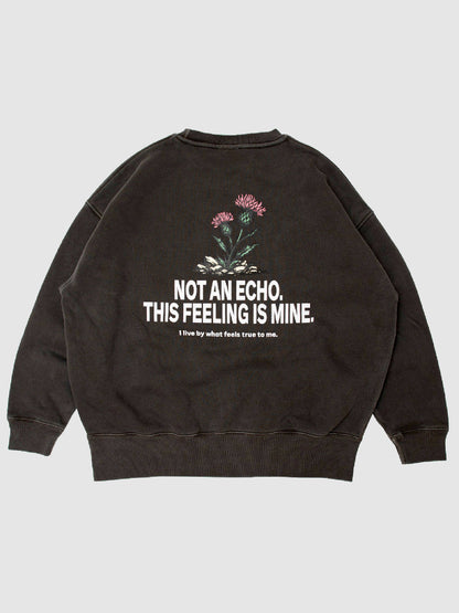 【2.7 (Sat) 12:00 Release】FLUTTER | Double Dyeing B/S Sweat - Sumi