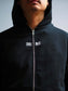 MINE USA | Embroidery Zip Up Hoodie - Black