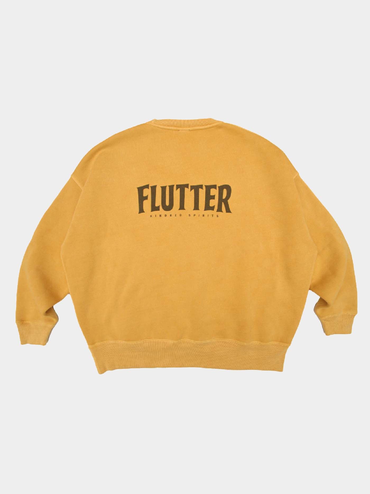 【2.25 (Tue) 12:00 Release】FLUTTER | Pigment Dye Origin logo B/S Sweat - Mustard