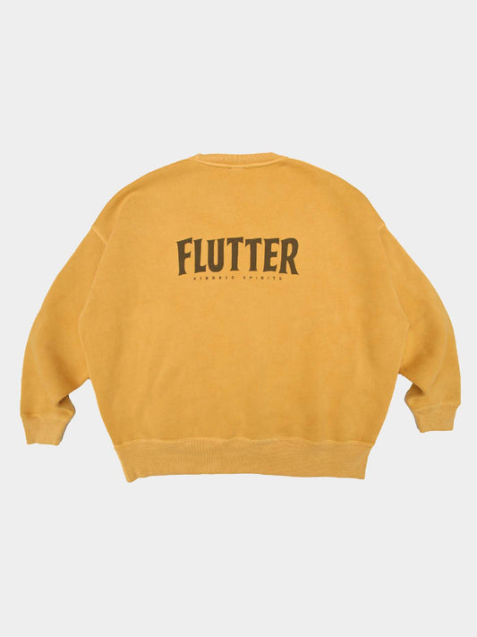 【2.25 (Tue) 12:00 Release】FLUTTER | Pigment Dye Origin logo B/S Sweat - Mustard