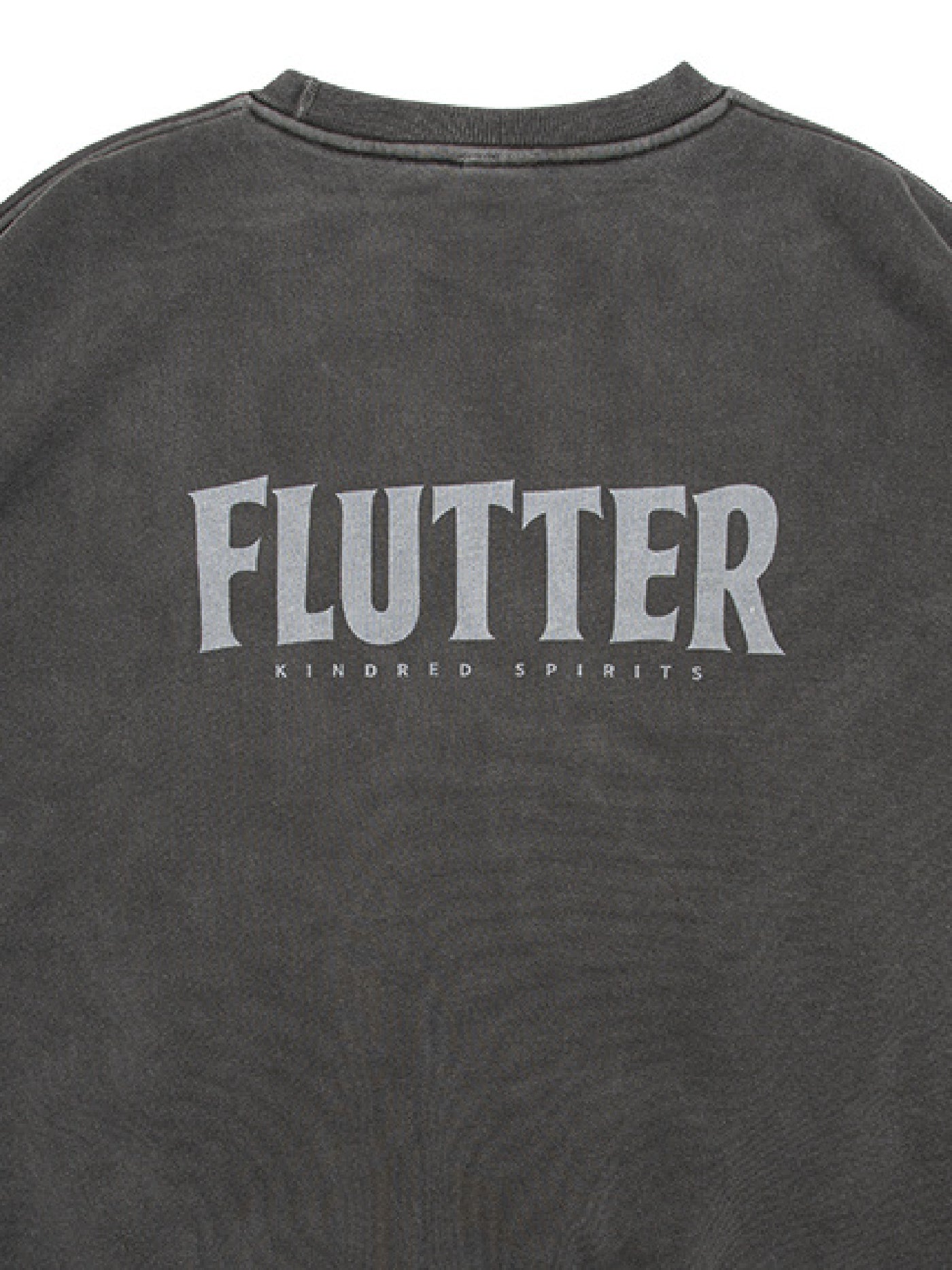 【2.25 (Tue) 12:00 Release】FLUTTER | Pigment Dye Origin logo B/S Sweat - Black