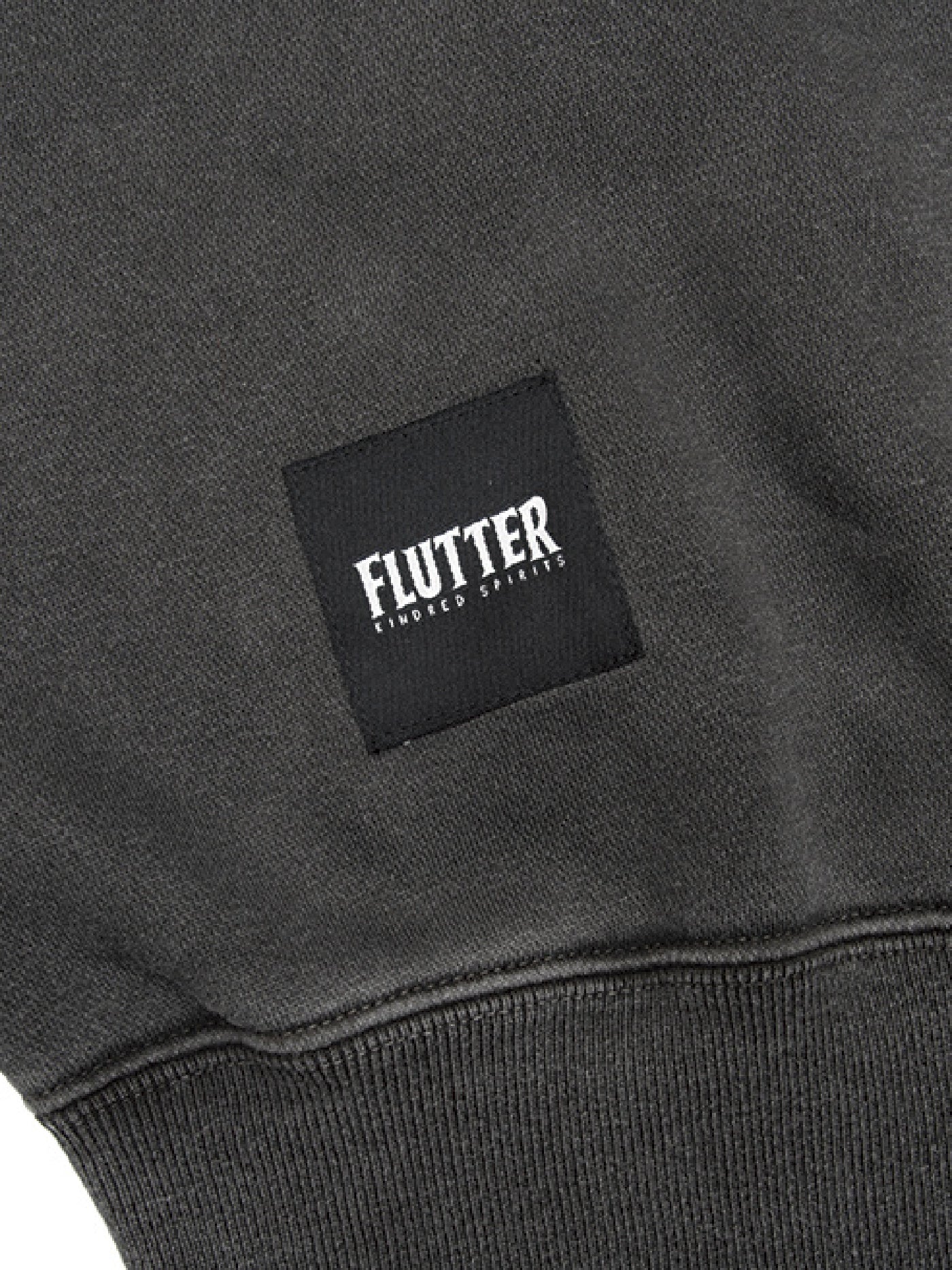 【2.25 (Tue) 12:00 Release】FLUTTER | Pigment Dye Origin logo B/S Sweat - Black