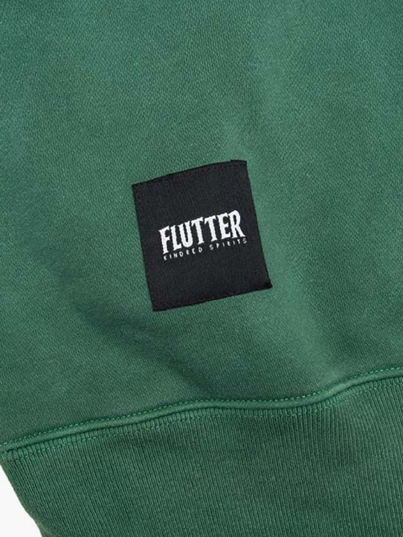 【2.25 (Tue) 12:00 Release】FLUTTER | Pigment Dye Origin logo B/S Sweat - Green