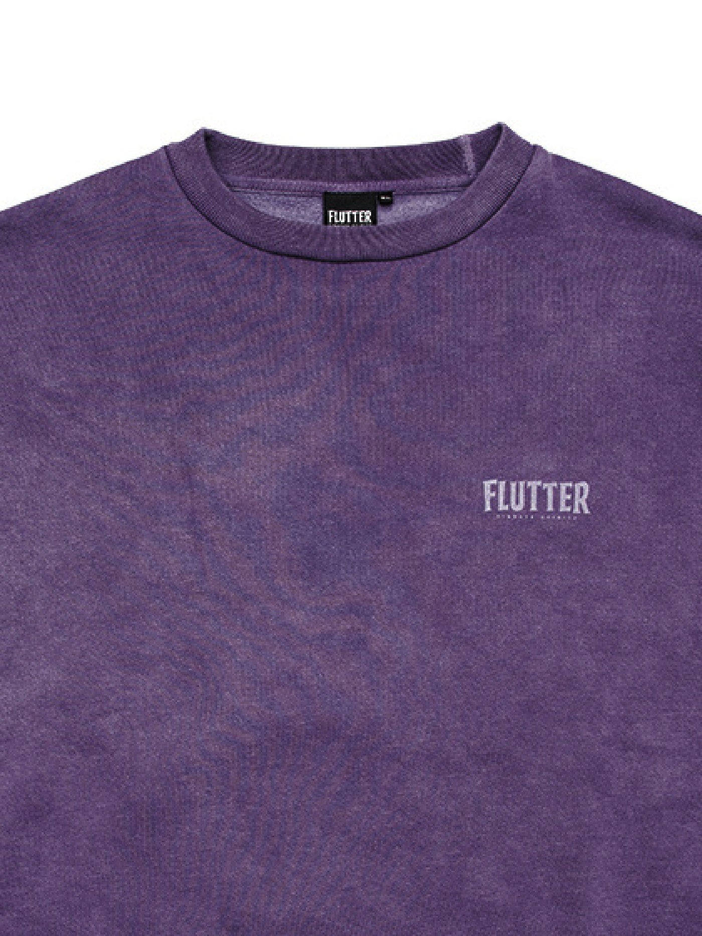 【2.25 (Tue) 12:00 Release】FLUTTER | Pigment Dye Origin logo B/S Sweat - Purple