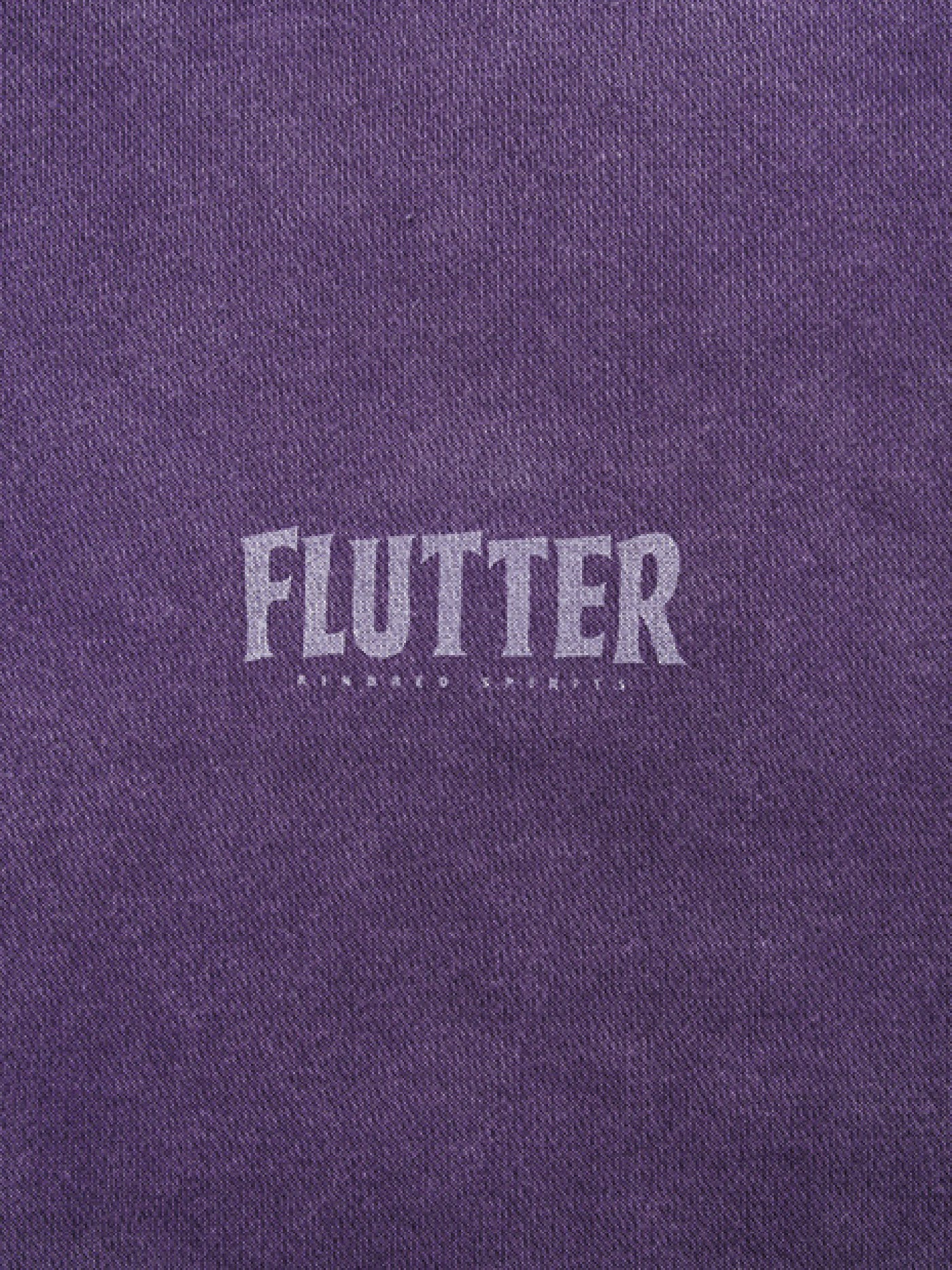 【2.25 (Tue) 12:00 Release】FLUTTER | Pigment Dye Origin logo B/S Sweat - Purple