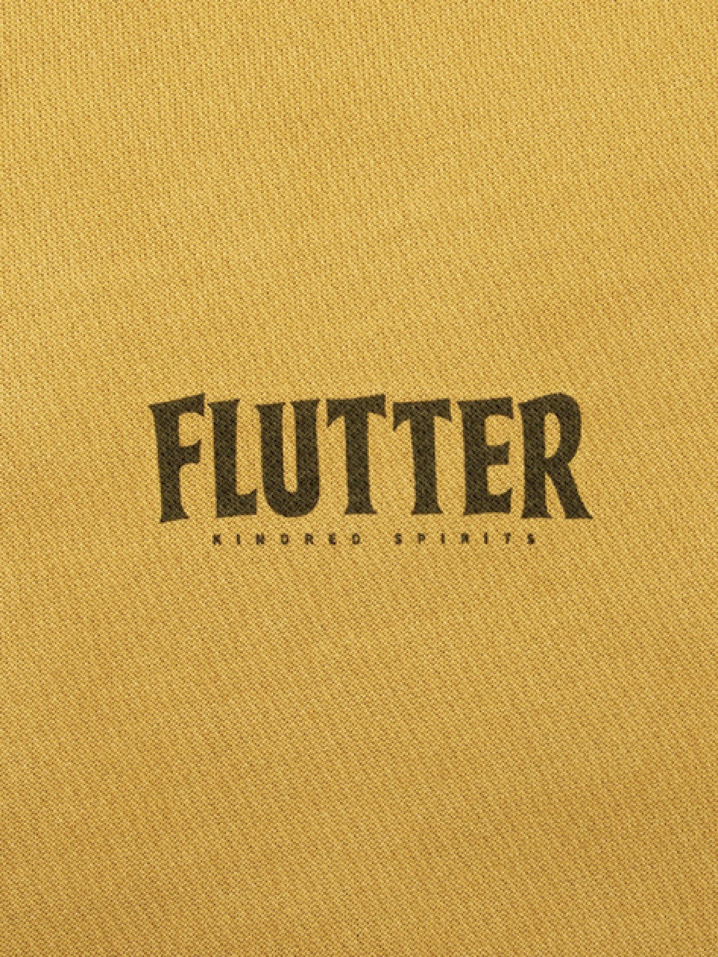 【2.25 (Tue) 12:00 Release】FLUTTER | Pigment Dye Origin logo B/S Sweat - Mustard