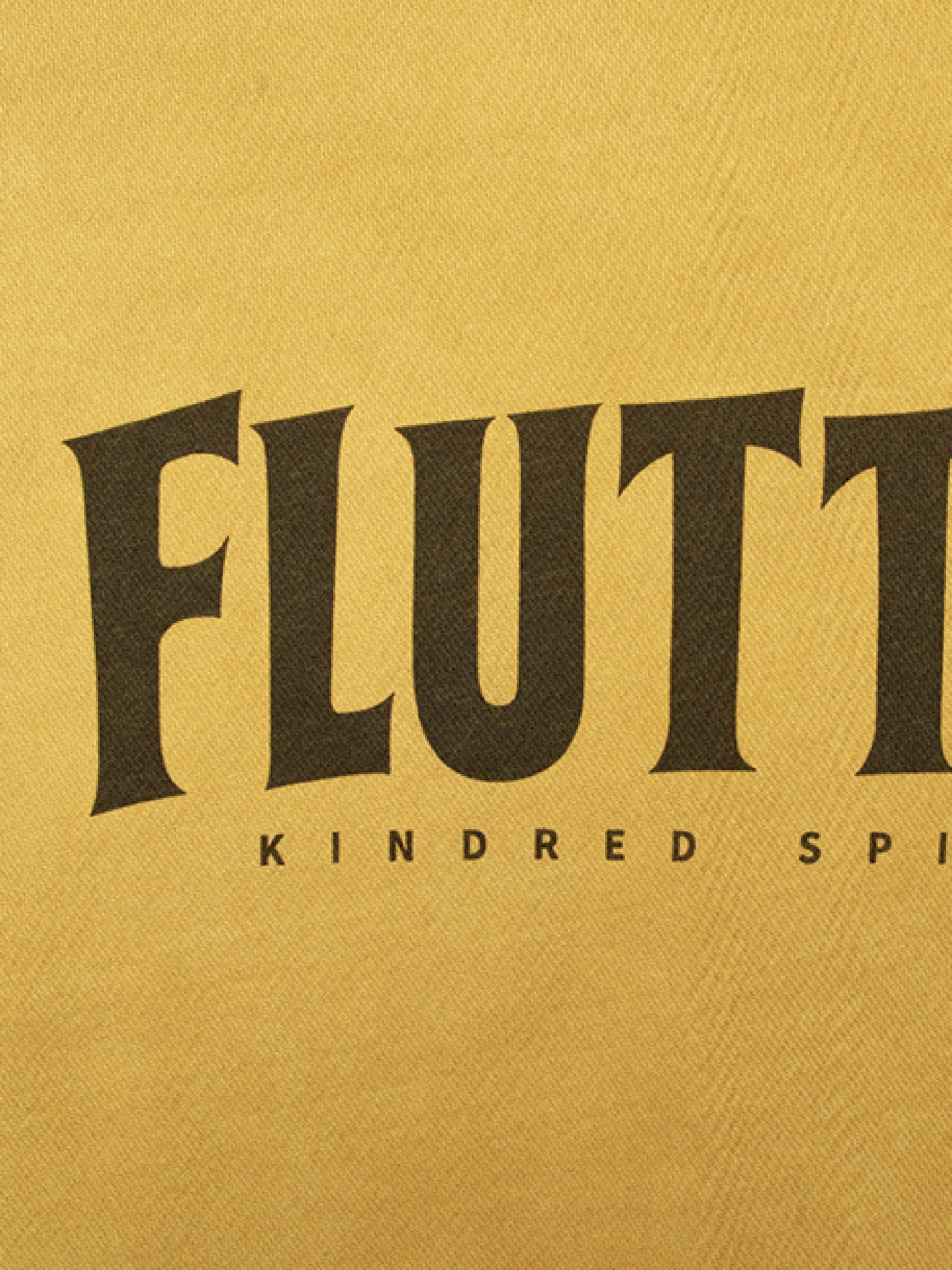 【2.25 (Tue) 12:00 Release】FLUTTER | Pigment Dye Origin logo B/S Sweat - Mustard