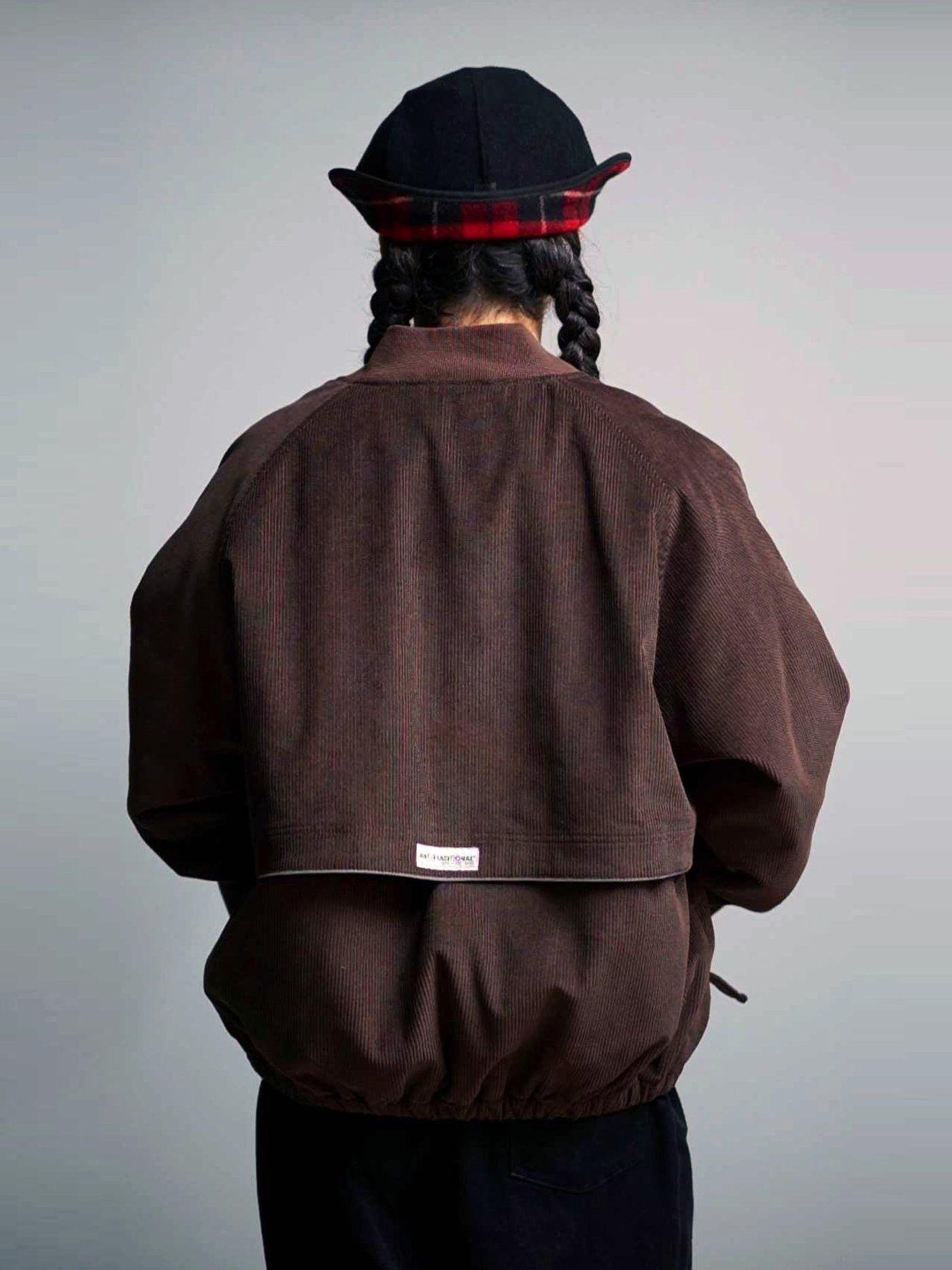 FLUTTER | Corduroy Padded Bomber Jacket - Brown