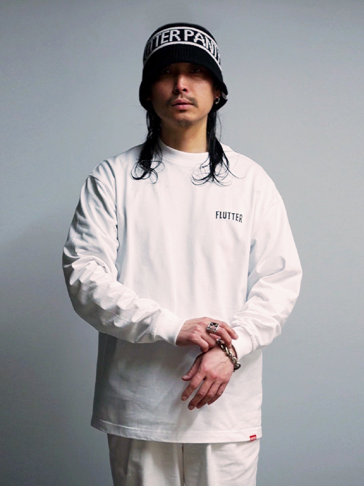 FLUTTER | OG Logo L/S Tee - White