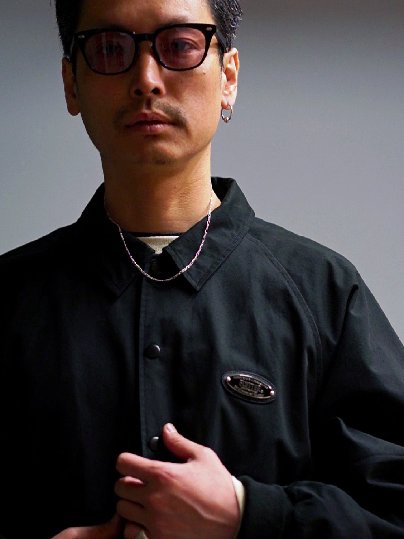 FLUTTER | "The Dress" Cotton Twill Coach Jacket - Black