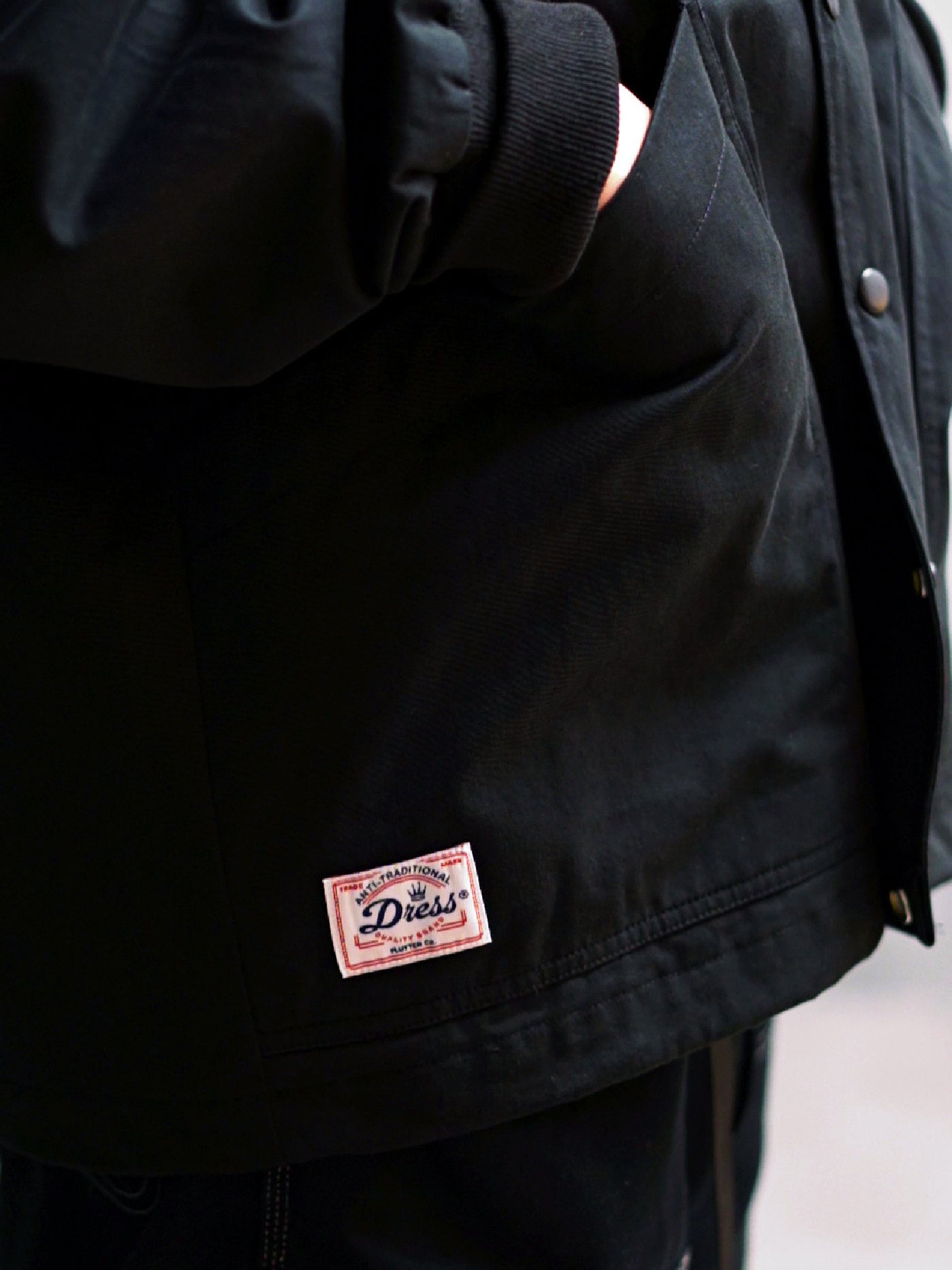 FLUTTER | "The Dress" Cotton Twill Coach Jacket - Black