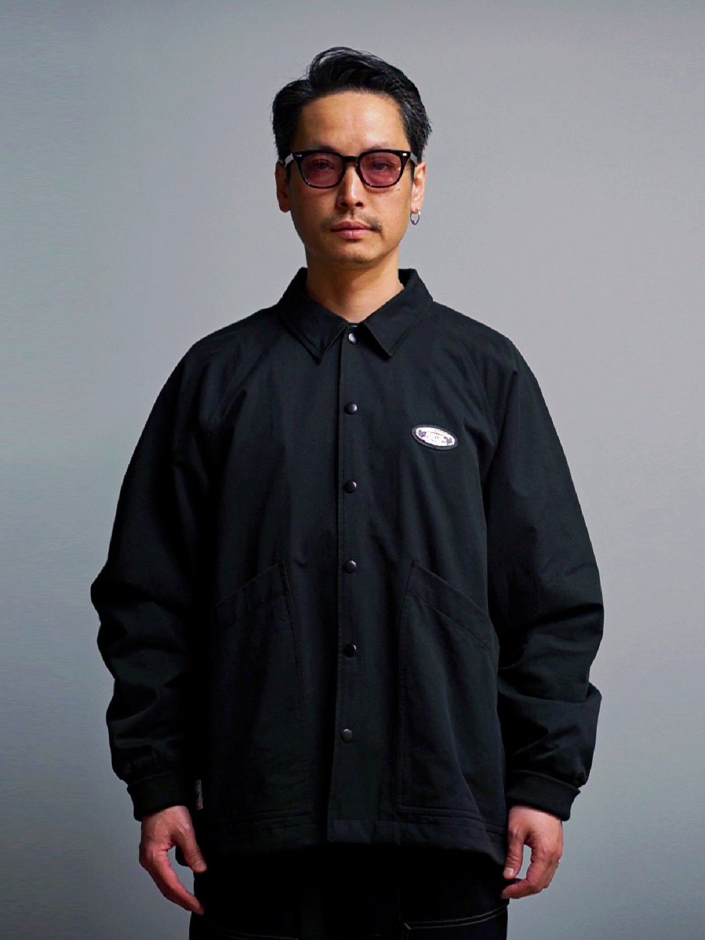 FLUTTER | "The Dress" Cotton Twill Coach Jacket - Black