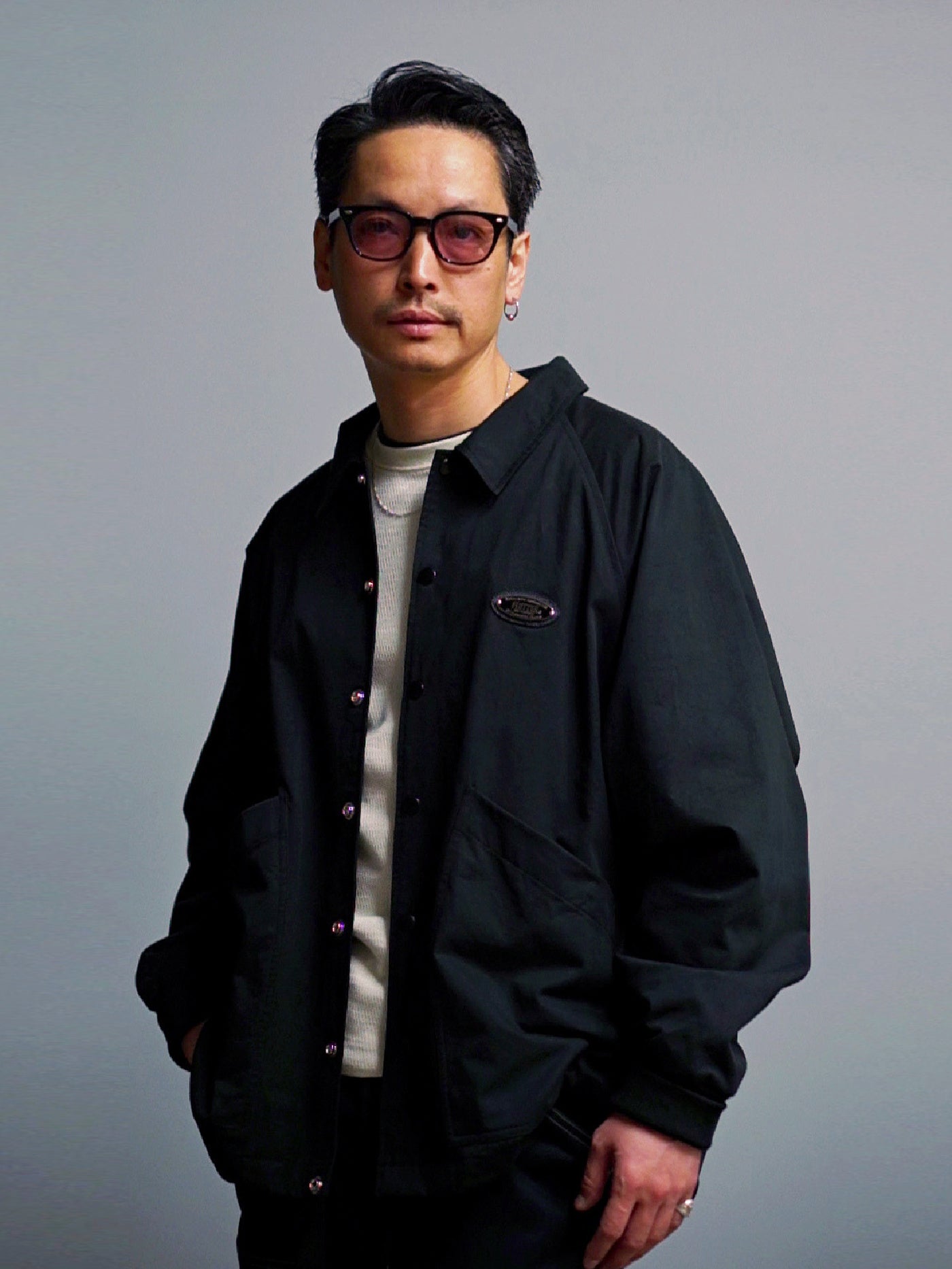 FLUTTER | "The Dress" Cotton Twill Coach Jacket - Black