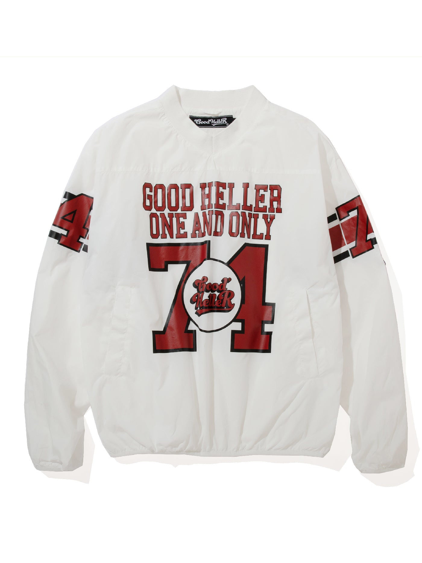 【1.24 (Sat) 12:00 Release】GOOD HELLER | NYLON FOOTBALL L/S T-SHIRT - White