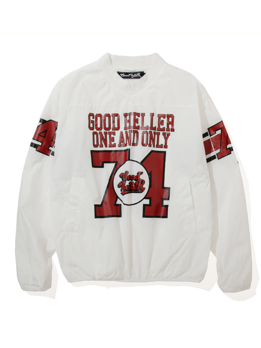 【1.24 (Sat) 12:00 Release】GOOD HELLER | NYLON FOOTBALL L/S T-SHIRT - White