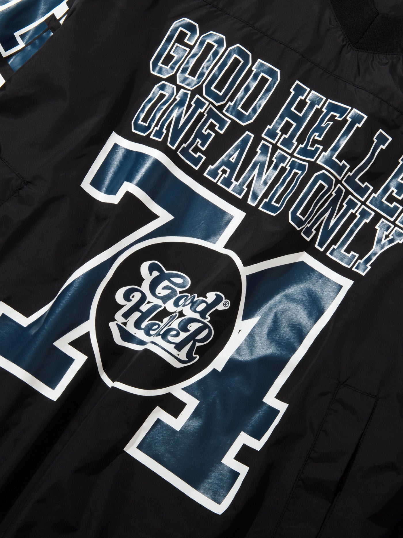 【1.24 (Sat) 12:00 Release】GOOD HELLER | NYLON FOOTBALL L/S T-SHIRT - Black