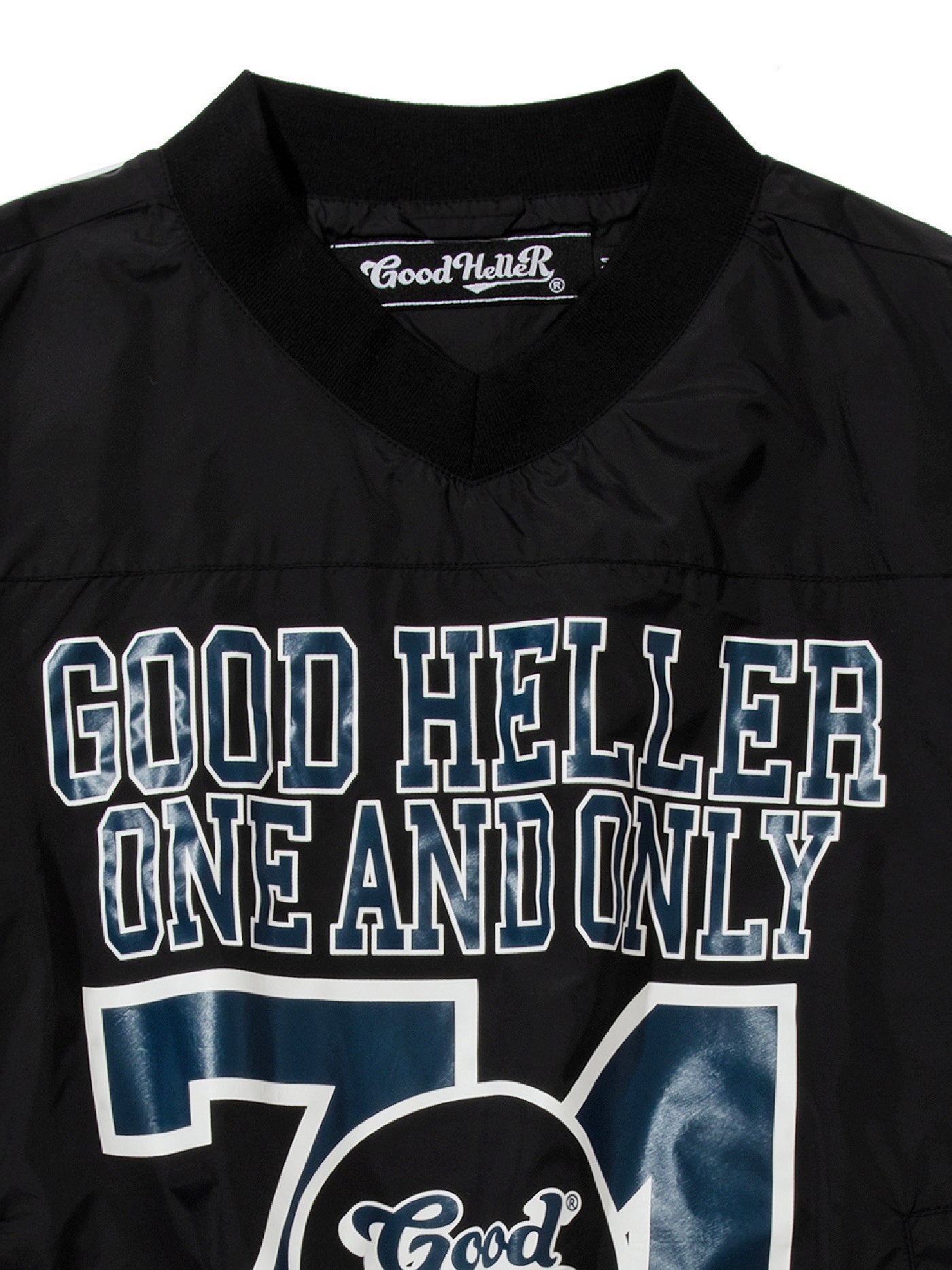 【1.24 (Sat) 12:00 Release】GOOD HELLER | NYLON FOOTBALL L/S T-SHIRT - Black
